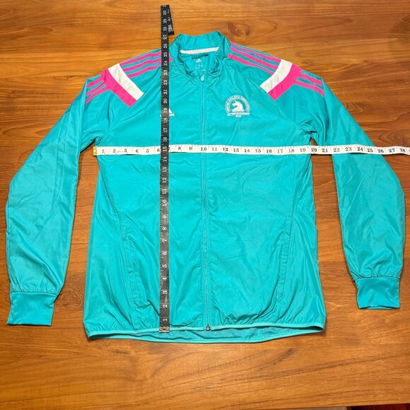 Adidas 2016 Boston Marathon Jacket Women,  Teal and Pink, Medium - Picture 2 of 11